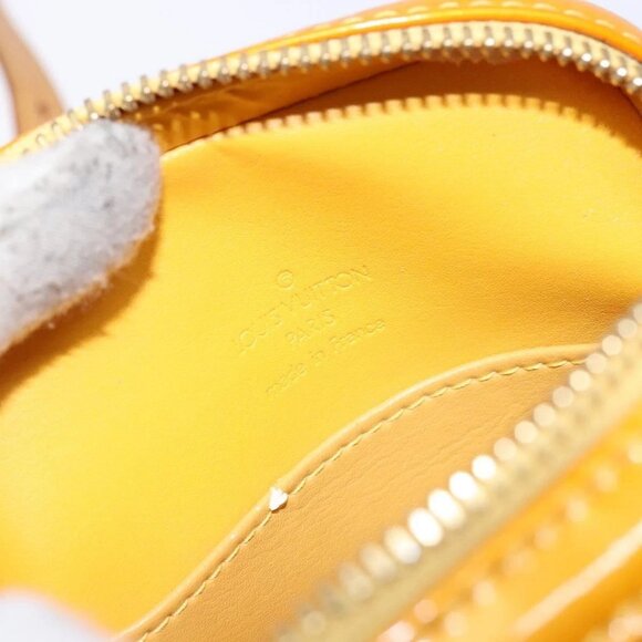 LOUIS VUITTON Monogram Vernis Christie PM Shoulder Bag Jaune M91110 Auth ep10365 - Picture 13 of 16